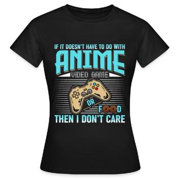 Lustige Anime-Videospiele oder Food-Videospiele - Frauen T-Shirt - Schwarz - Vorne - AI Model Female 172 dark (172cm)