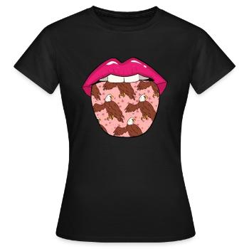 Adler Zunge - Frauen T-Shirt - Schwarz - Vorne - AI Model Female 172 dark (172cm)