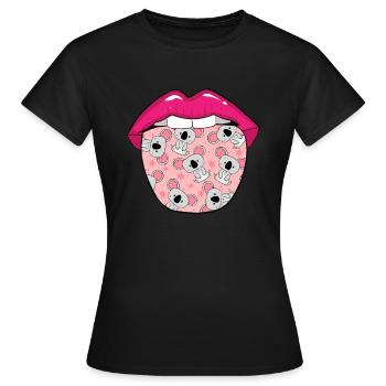 Koalabär Zunge - Frauen T-Shirt - Schwarz - Vorne - AI Model Female 172 dark (172cm)