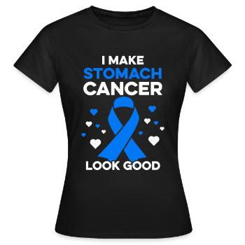 Je fais paraître le cancer de l’estomac bien Estomac drôle - T-shirt Femme - noir - Devant - AI Model Female 172 dark (172cm)