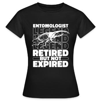 Entomology Entomologist Retired Insect - Women's T-Shirt - black - Front - AI Model Female 172 dark (172cm)