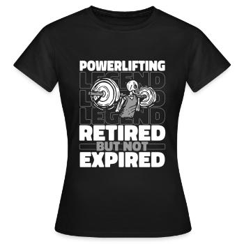 Dynamophilie Powerlifter à la retraite - T-shirt Femme - noir - Devant - AI Model Female 172 dark (172cm)