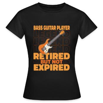 Bassist Bass Guitar Retired Bassist - Women's T-Shirt - black - Front - AI Model Female 172 dark (172cm)