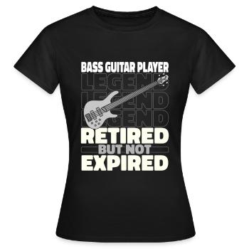 Bassiste Guitare basse Bassiste à la retraite - T-shirt Femme - noir - Devant - AI Model Female 172 dark (172cm)