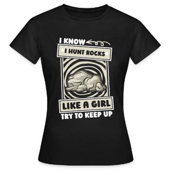 Géologue Collectionneuse de pierres - T-shirt Femme - noir - Devant - AI Model Female 172 dark (172cm)