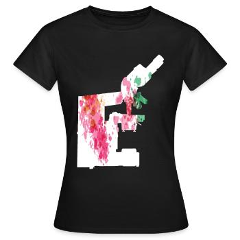 Biologie Biologe Mikroskop - Frauen T-Shirt - Schwarz - Vorne - AI Model Female 172 dark (172cm)