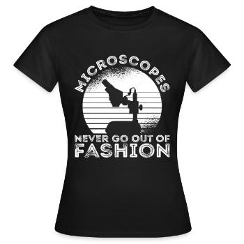 Biologie Biologe Mikroskop - Frauen T-Shirt - Schwarz - Vorne - AI Model Female 172 dark (172cm)