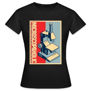 Biologie Biologe Mikroskop - Frauen T-Shirt - Schwarz - Vorne - AI Model Female 172 dark (172cm)