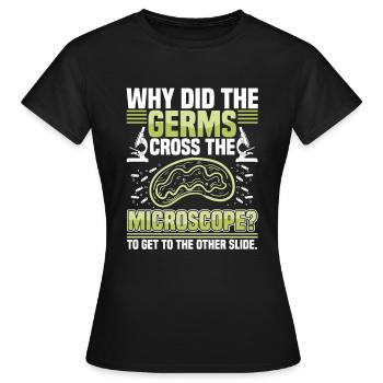 Biologiste biologiste Lustig - T-shirt Femme - noir - Devant - AI Model Female 172 dark (172cm)
