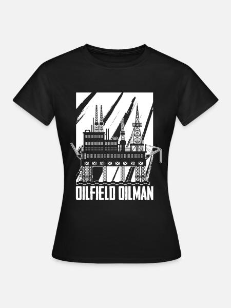 Ölfeld Bohrinsel Ölbohrinsel - Frauen T-Shirt - Schwarz