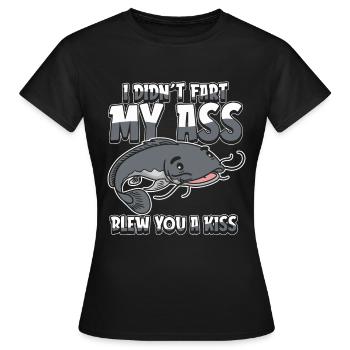 Wels Je n’ai pas pété mes fesses t’a soufflé un baiser - T-shirt Femme - noir - Devant - AI Model Female 172 dark (172cm)