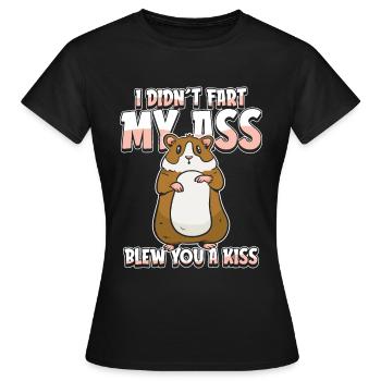 Cochon d’Inde Cochon d’Inde Humour - T-shirt Femme - noir - Devant - AI Model Female 172 dark (172cm)