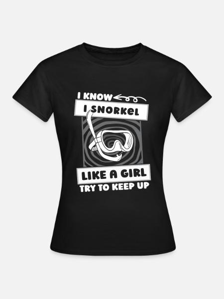 Schnorcheln Mädchen - Frauen T-Shirt - Schwarz