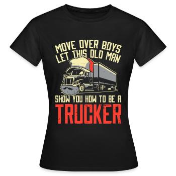 Couvercle de conducteur de camionneur de camionneur - T-shirt Femme - noir - Devant - AI Model Female 172 dark (172cm)