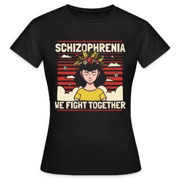 Psychologie Psychologue Schizophrénie - T-shirt Femme - noir - Devant - AI Model Female 172 dark (172cm)