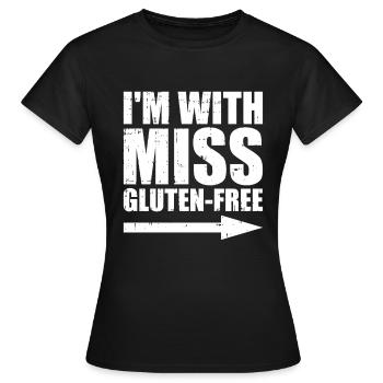 Sans gluten - T-shirt Femme - noir - Devant - AI Model Female 172 dark (172cm)