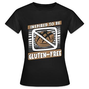 Glutenfrei - Frauen T-Shirt - Schwarz - Vorne - AI Model Female 172 dark (172cm)