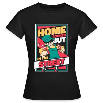 Cuisine de rue - T-shirt Femme - noir - Devant - AI Model Female 172 dark (172cm)