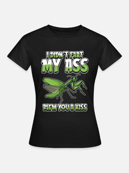 Mantis Gottesanbeterin Humor - Frauen T-Shirt - Schwarz