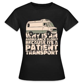 Notruf Leitstelle Einsatzzentrale Ambulanz - Frauen T-Shirt - Schwarz - Vorne - AI Model Female 172 dark (172cm)