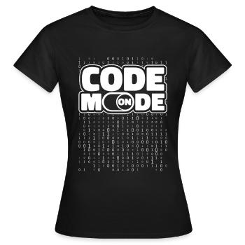 Programmeur Codeur développeur - T-shirt Femme - noir - Devant - AI Model Female 172 dark (172cm)