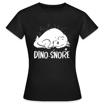 Dinosaurs Snoring Adult Dinosaurs - Women's T-Shirt - black - Front - AI Model Female 172 dark (172cm)