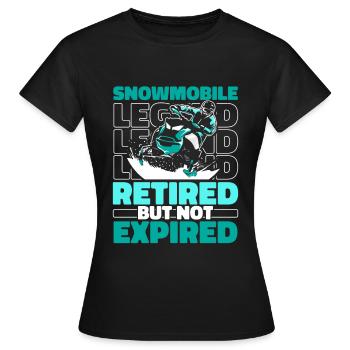 Schneemobil Motorschlitten Im Ruhestand - Frauen T-Shirt - Schwarz - Vorne - AI Model Female 172 dark (172cm)