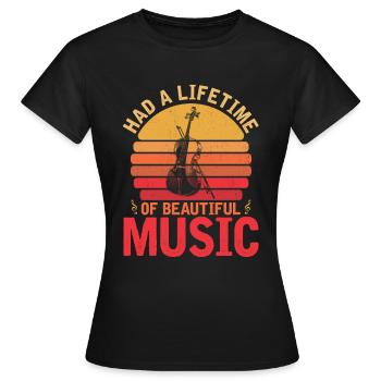 Violin Violin - Women's T-Shirt - black - Front - AI Model Female 172 dark (172cm)