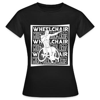 Fauteuil roulant d’arts martiaux mixtes - T-shirt Femme - noir - Devant - AI Model Female 172 dark (172cm)