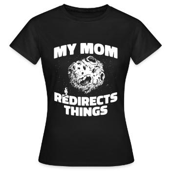 Space Space Mama Astroid Diversion - T-shirt Femme - noir - Devant - AI Model Female 172 dark (172cm)