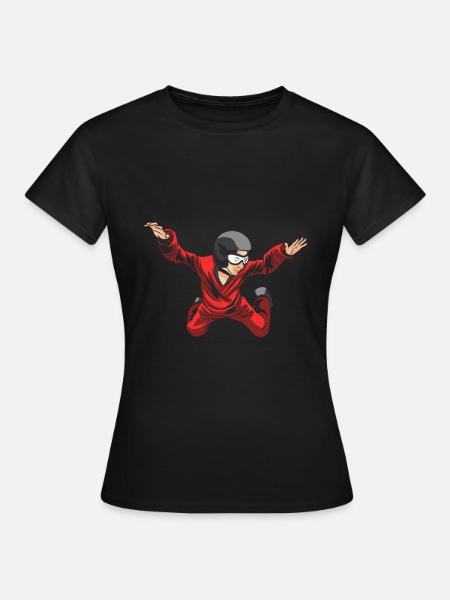 Indoor Skydiving Cool Indoor Fallschirmspringen - Frauen T-Shirt - Schwarz