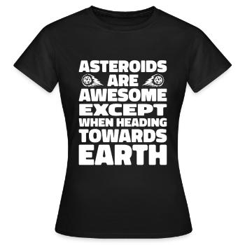 Space Space Funny Astroid Diversion - T-shirt Femme - noir - Devant - AI Model Female 172 dark (172cm)