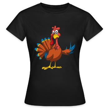 Thanksgiving - Frauen T-Shirt - Schwarz - Vorne - AI Model Female 172 dark (172cm)