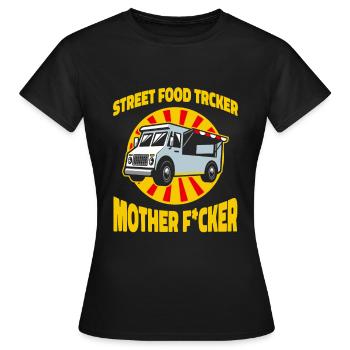 Street food - Women's T-Shirt - black - Front - AI Model Female 172 dark (172cm)