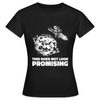 Space Space Space Colonization - Women's T-Shirt - black - Front - AI Model Female 172 dark (172cm)