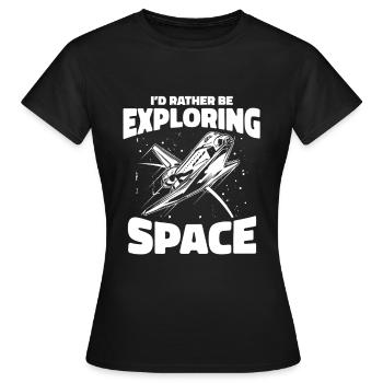 Espace Espace Sarcastique - T-shirt Femme - noir - Devant - AI Model Female 172 dark (172cm)