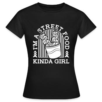 Cuisine de rue - T-shirt Femme - noir - Devant - AI Model Female 172 dark (172cm)