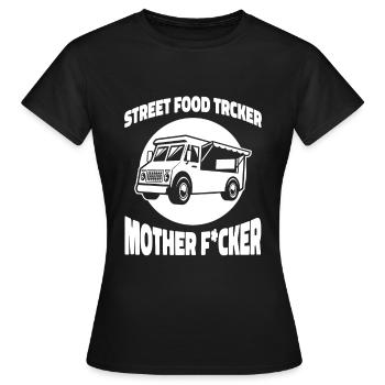 Cuisine de rue - T-shirt Femme - noir - Devant - AI Model Female 172 dark (172cm)
