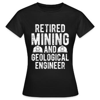 Ingénieur ingénieur minier - T-shirt Femme - noir - Devant - AI Model Female 172 dark (172cm)
