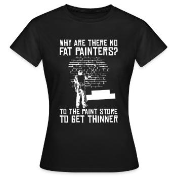 Peintre Peintre Amusement - T-shirt Femme - noir - Devant - AI Model Female 172 dark (172cm)