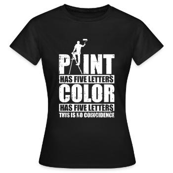 Peintre Peintre Drôle - T-shirt Femme - noir - Devant - AI Model Female 172 dark (172cm)