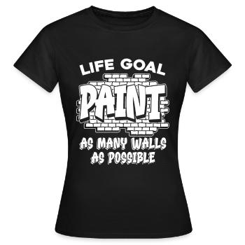 peintre peintre humour - T-shirt Femme - noir - Devant - AI Model Female 172 dark (172cm)