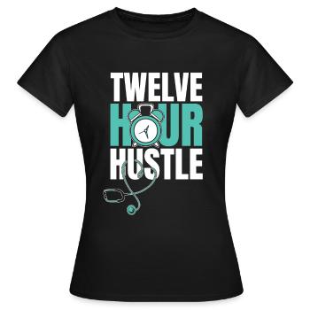 nurse stethoscope - Women's T-Shirt - black - Front - AI Model Female 172 dark (172cm)