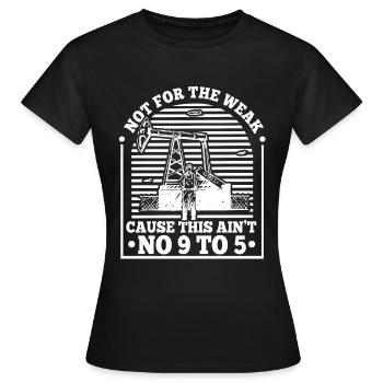 Ölfeld Bohrinsel Witzig - Frauen T-Shirt - Schwarz - Vorne - AI Model Female 172 dark (172cm)