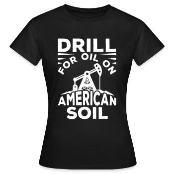 Ölfeld Bohrinsel Anlage - Frauen T-Shirt - Schwarz - Vorne - AI Model Female 172 dark (172cm)