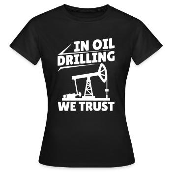 Ölfeld Bohrinsel Anlage - Frauen T-Shirt - Schwarz - Vorne - AI Model Female 172 dark (172cm)