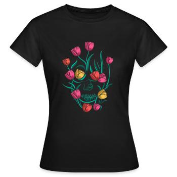 Tulpen Tulpen - Frauen T-Shirt - Schwarz - Vorne - AI Model Female 172 dark (172cm)