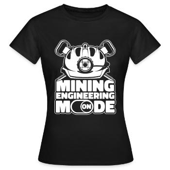 Engineer Safety helmet Mining engineer - Women's T-Shirt - black - Front - AI Model Female 172 dark (172cm)