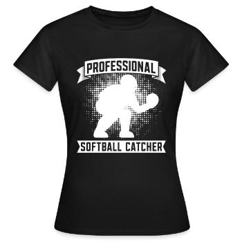 Receveur de balle molle - T-shirt Femme - noir - Devant - AI Model Female 172 dark (172cm)