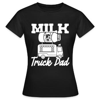 Lait de vache Wagon de lait de père - T-shirt Femme - noir - Devant - AI Model Female 172 dark (172cm)